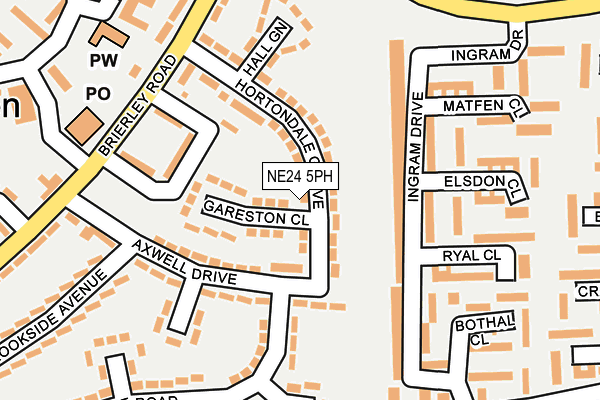 NE24 5PH map - OS OpenMap – Local (Ordnance Survey)