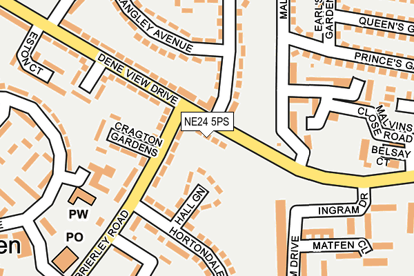 NE24 5PS map - OS OpenMap – Local (Ordnance Survey)