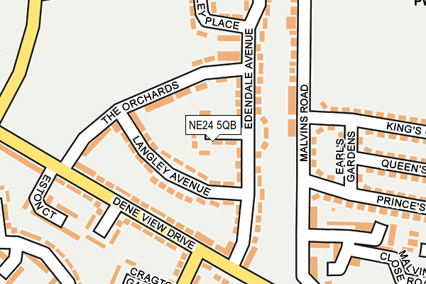 NE24 5QB map - OS OpenMap – Local (Ordnance Survey)