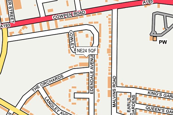 NE24 5QF map - OS OpenMap – Local (Ordnance Survey)