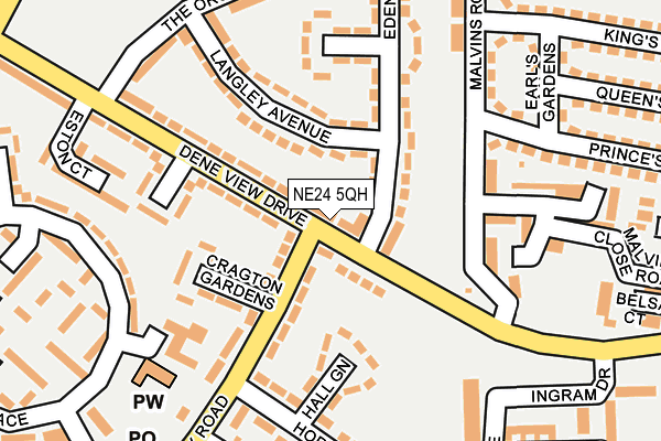 NE24 5QH map - OS OpenMap – Local (Ordnance Survey)
