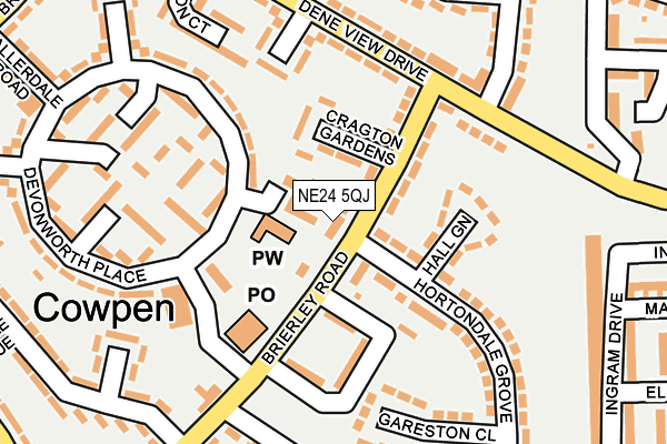 NE24 5QJ map - OS OpenMap – Local (Ordnance Survey)