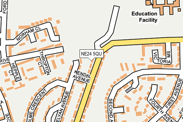 NE24 5QU map - OS OpenMap – Local (Ordnance Survey)