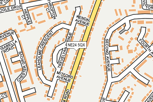 NE24 5QX map - OS OpenMap – Local (Ordnance Survey)