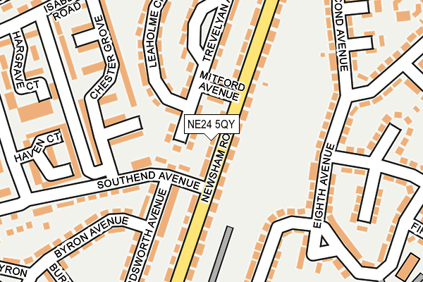 NE24 5QY map - OS OpenMap – Local (Ordnance Survey)