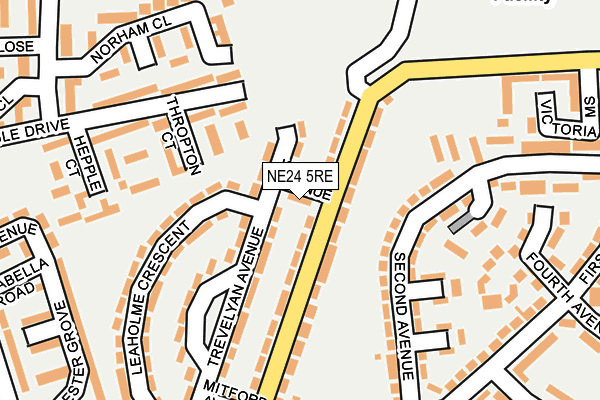 NE24 5RE map - OS OpenMap – Local (Ordnance Survey)