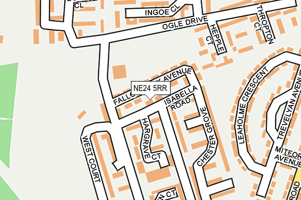 NE24 5RR map - OS OpenMap – Local (Ordnance Survey)