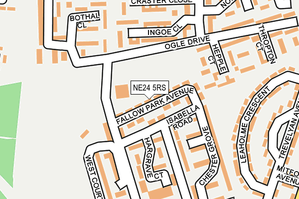 NE24 5RS map - OS OpenMap – Local (Ordnance Survey)