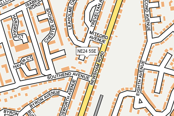 NE24 5SE map - OS OpenMap – Local (Ordnance Survey)