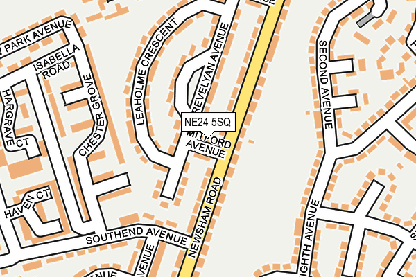 NE24 5SQ map - OS OpenMap – Local (Ordnance Survey)