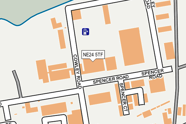 NE24 5TF map - OS OpenMap – Local (Ordnance Survey)