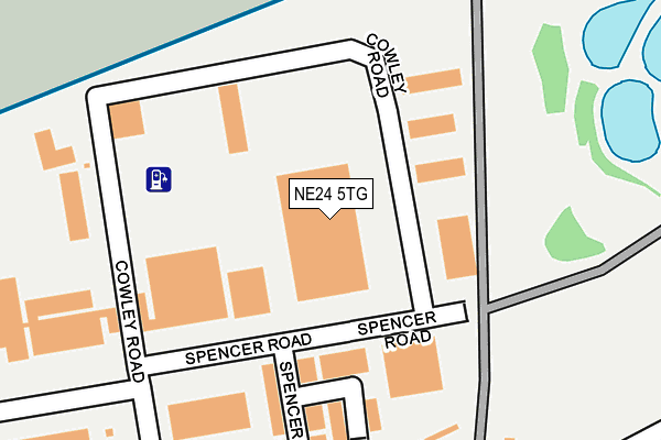 NE24 5TG map - OS OpenMap – Local (Ordnance Survey)