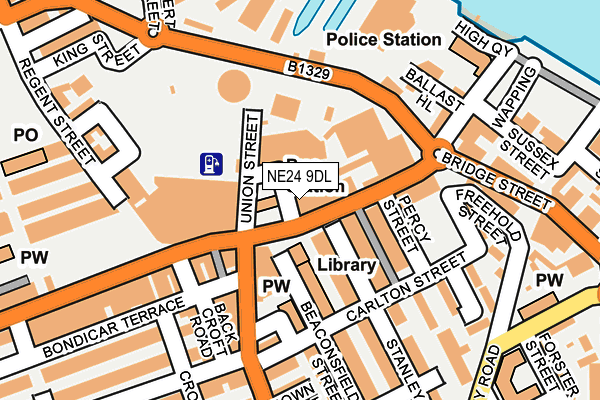 NE24 9DL map - OS OpenMap – Local (Ordnance Survey)