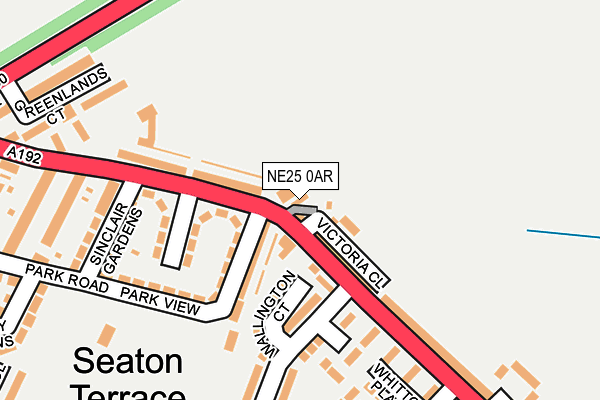 NE25 0AR map - OS OpenMap – Local (Ordnance Survey)