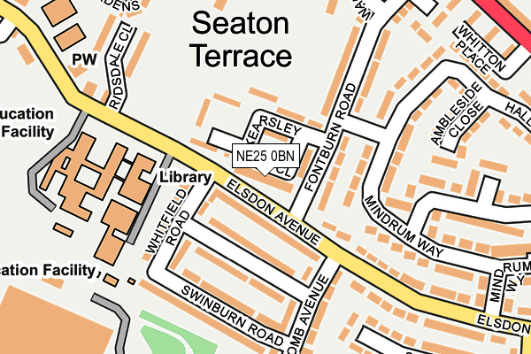 Map of DELAVEL BARBERS WHITLEY BAY LTD at local scale