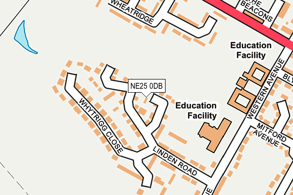 NE25 0DB map - OS OpenMap – Local (Ordnance Survey)