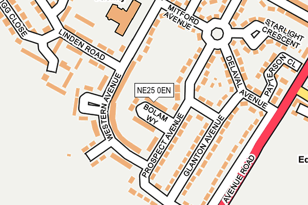 NE25 0EN map - OS OpenMap – Local (Ordnance Survey)