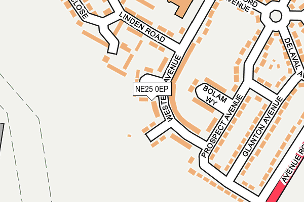 NE25 0EP map - OS OpenMap – Local (Ordnance Survey)