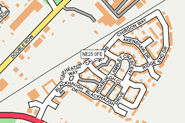 NE25 0FE map - OS OpenMap – Local (Ordnance Survey)