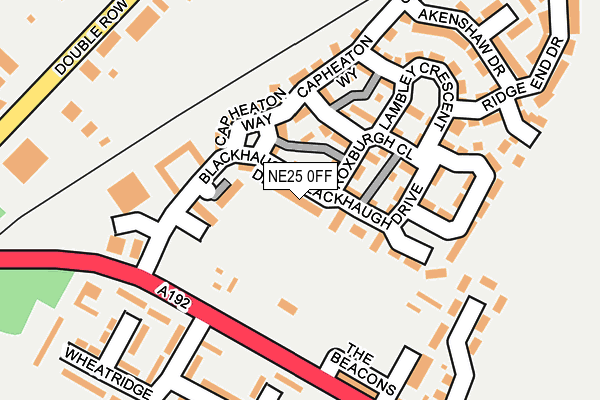 NE25 0FF map - OS OpenMap – Local (Ordnance Survey)