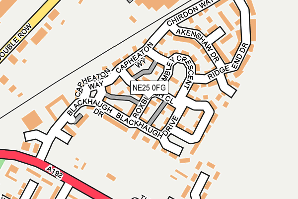 NE25 0FG map - OS OpenMap – Local (Ordnance Survey)
