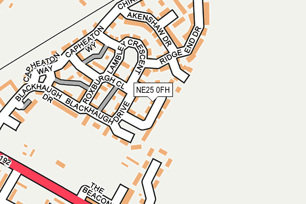 NE25 0FH map - OS OpenMap – Local (Ordnance Survey)