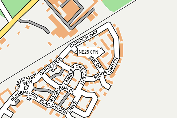 NE25 0FN map - OS OpenMap – Local (Ordnance Survey)