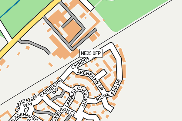 NE25 0FP map - OS OpenMap – Local (Ordnance Survey)