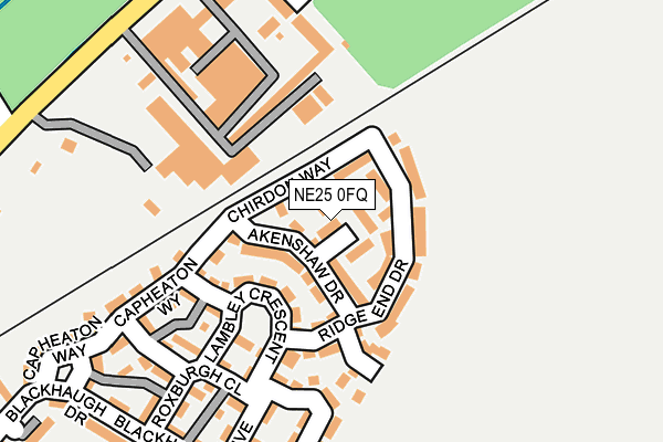 NE25 0FQ map - OS OpenMap – Local (Ordnance Survey)
