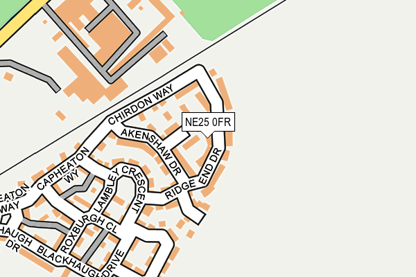 NE25 0FR map - OS OpenMap – Local (Ordnance Survey)