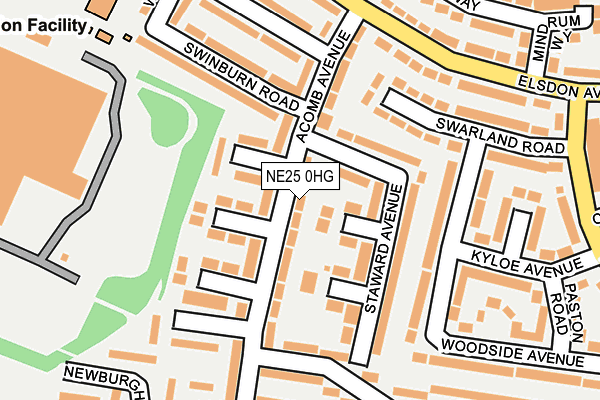 NE25 0HG map - OS OpenMap – Local (Ordnance Survey)
