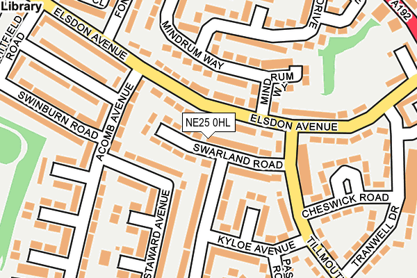 NE25 0HL map - OS OpenMap – Local (Ordnance Survey)