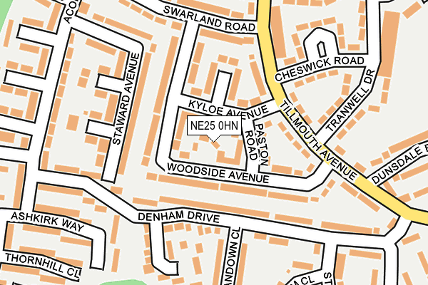 NE25 0HN map - OS OpenMap – Local (Ordnance Survey)