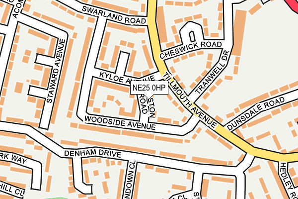 NE25 0HP map - OS OpenMap – Local (Ordnance Survey)