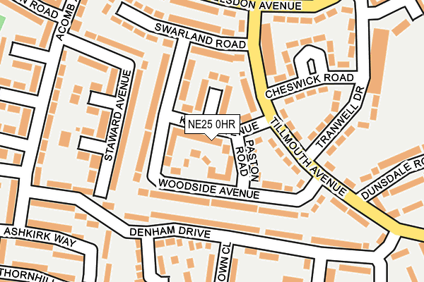 NE25 0HR map - OS OpenMap – Local (Ordnance Survey)