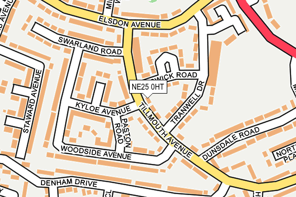 NE25 0HT map - OS OpenMap – Local (Ordnance Survey)