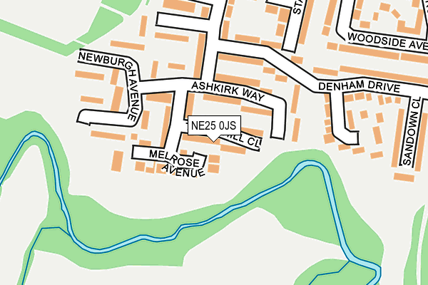 NE25 0JS map - OS OpenMap – Local (Ordnance Survey)