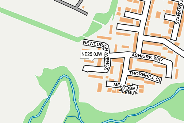 NE25 0JW map - OS OpenMap – Local (Ordnance Survey)