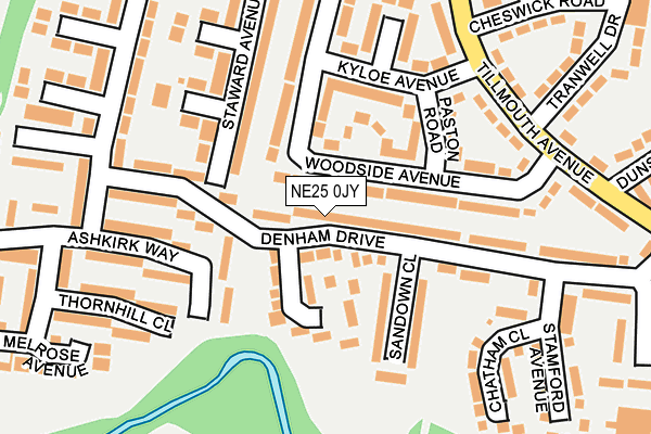 NE25 0JY map - OS OpenMap – Local (Ordnance Survey)