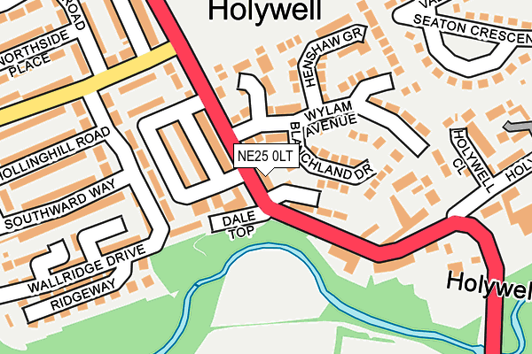 NE25 0LT map - OS OpenMap – Local (Ordnance Survey)