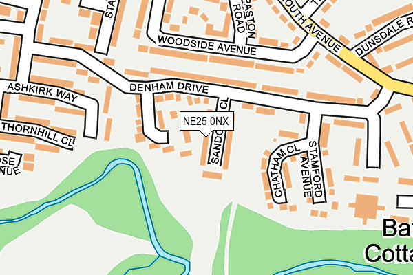 NE25 0NX map - OS OpenMap – Local (Ordnance Survey)