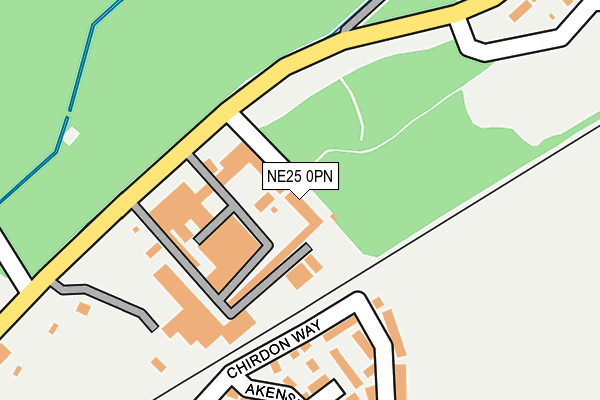 NE25 0PN map - OS OpenMap – Local (Ordnance Survey)