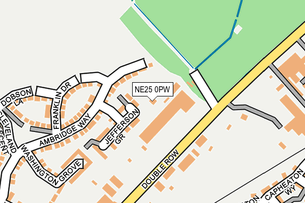 NE25 0PW map - OS OpenMap – Local (Ordnance Survey)