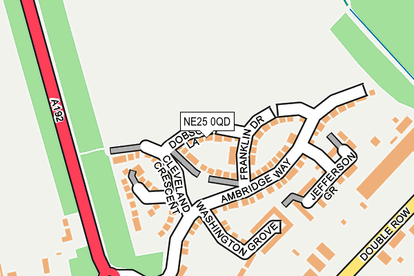 NE25 0QD map - OS OpenMap – Local (Ordnance Survey)