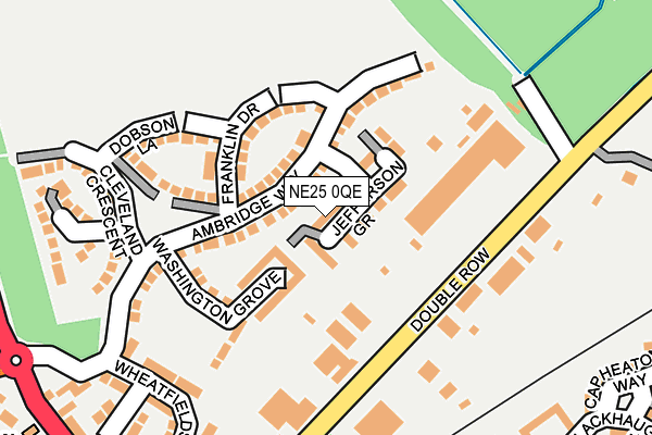 NE25 0QE map - OS OpenMap – Local (Ordnance Survey)