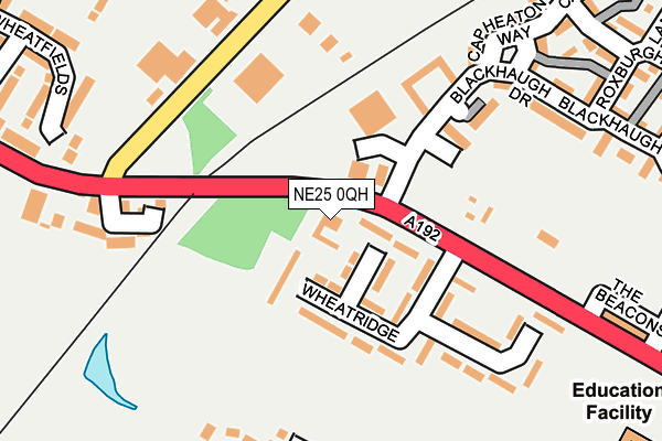 NE25 0QH map - OS OpenMap – Local (Ordnance Survey)