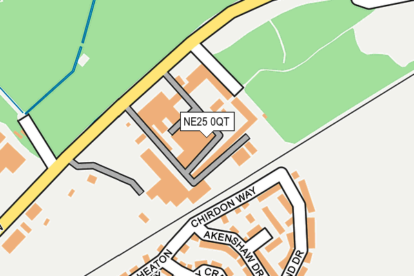 NE25 0QT map - OS OpenMap – Local (Ordnance Survey)