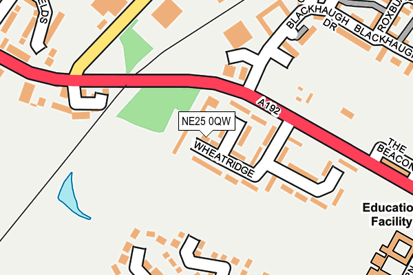 NE25 0QW map - OS OpenMap – Local (Ordnance Survey)