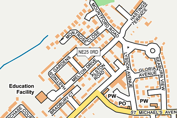 NE25 0RD map - OS OpenMap – Local (Ordnance Survey)