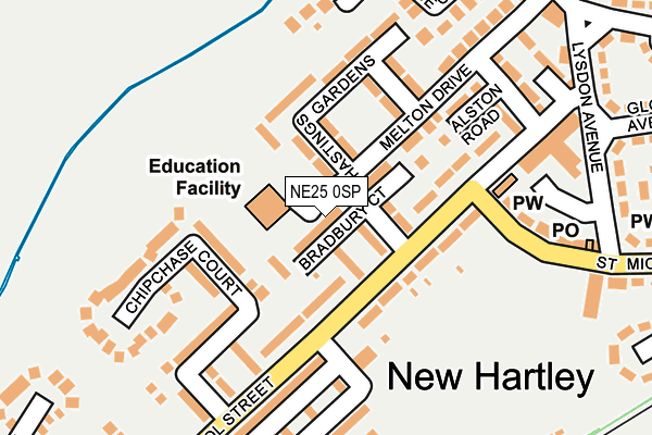 NE25 0SP map - OS OpenMap – Local (Ordnance Survey)